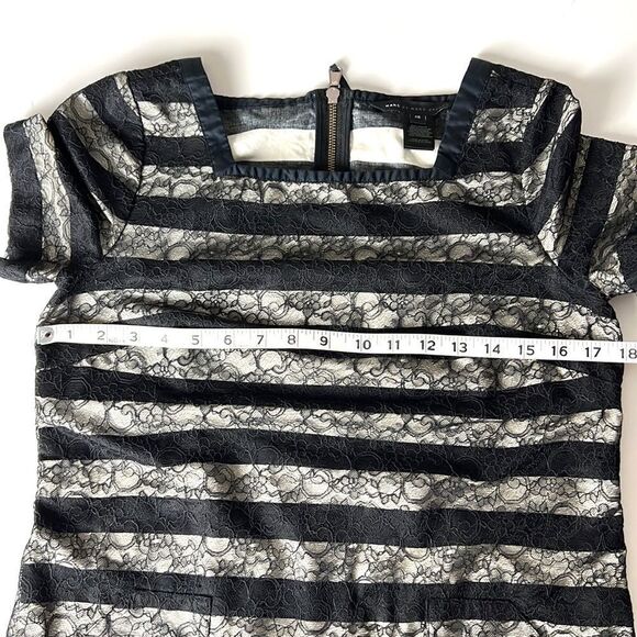 Marc by Marc Jacobs Lucienne Mini Dress Black & White Striped Laces - Picture 14 of 14